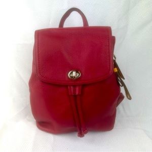 Coach Park Vermillion Red Backpack Style# F24385
